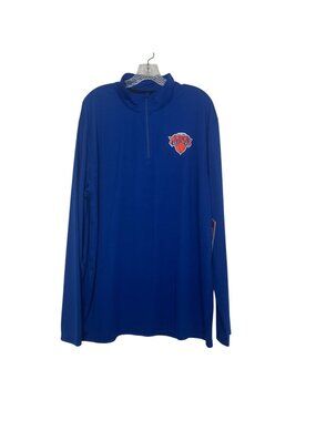New York Knicks Quarter-Zip Long Sleeve Shirt XXL Blue New Ultra Game